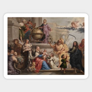 Allegorical Adoration of the Birth of a Prince by Johannes Ykens Sticker